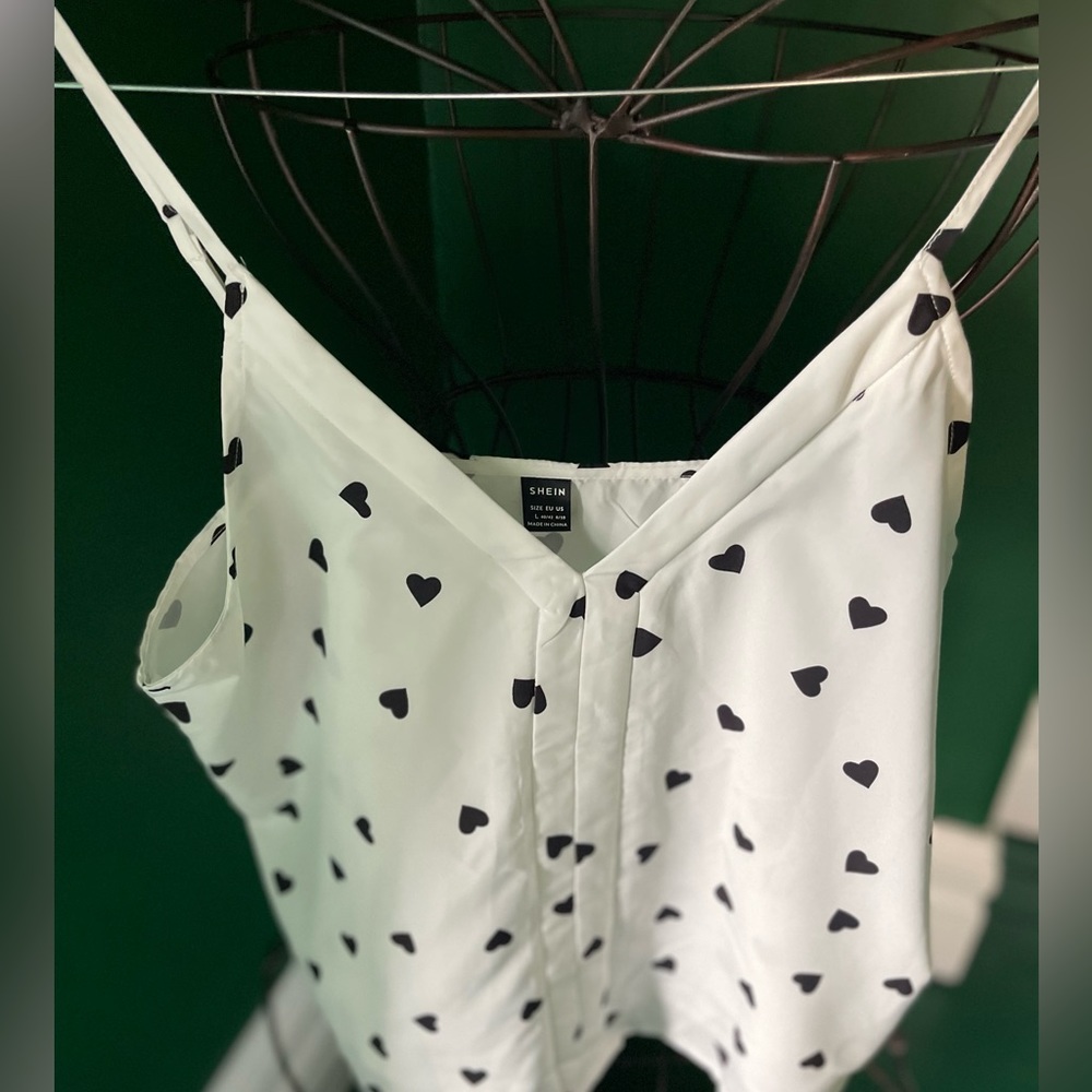 SHEIN Heart Print Cami Top